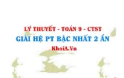 Cách giải phương trình bậc nhất 2 ẩn bằng phương pháp cộng đại số, phương pháp thế? lớp 9 CTST